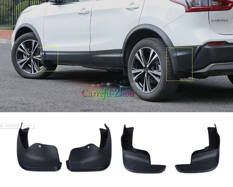4pcs Splash Guard Mud Guards Mud Flaps For 2017-2021 Nissan Rogue Sport Qashqai