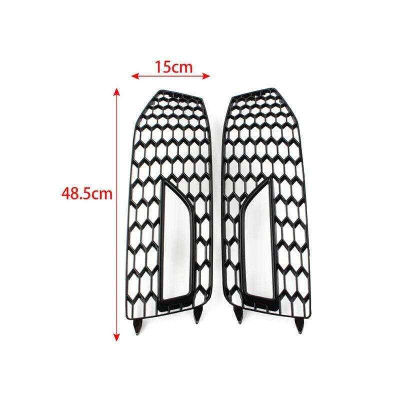 2x Front Bumper Fog Light Grille Cover For Audi A4 B8.5 S-line S4 RS4 2013-2015