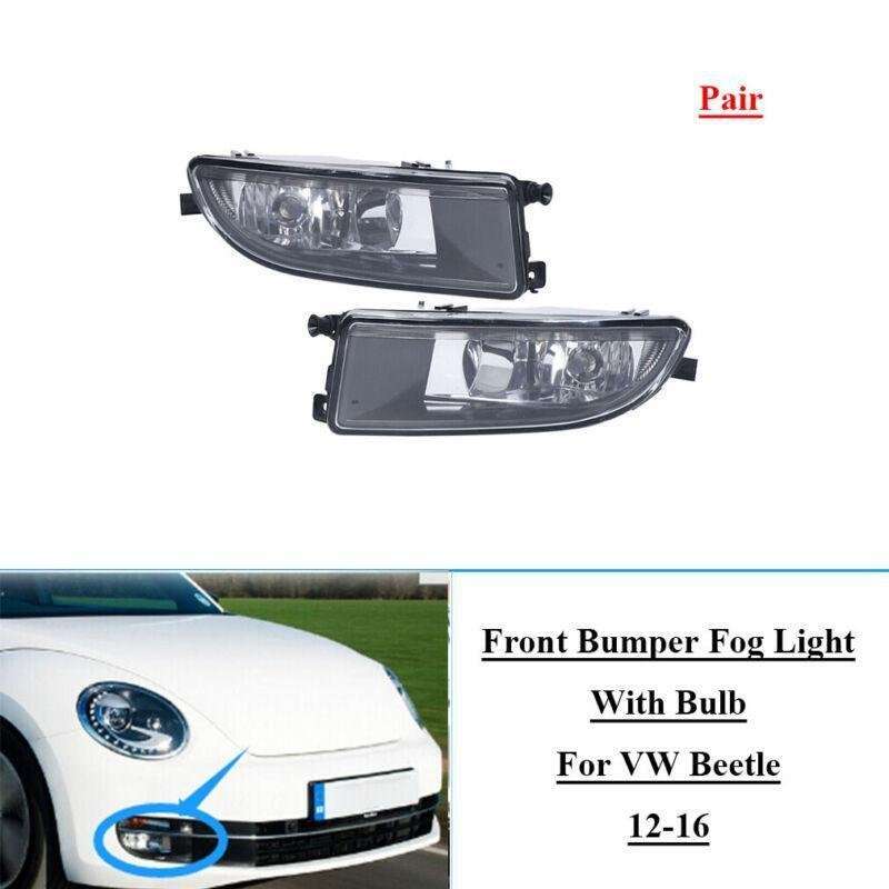 For Vw Beetle 2012-2016 Car Front Bumper Halogen Fog Light Lamp with Bulb Pair
