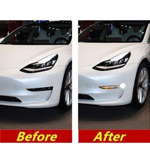 LED Daytime Running Light Fog Lamp With Turn Signal For Tesla Model 3 2017-2021