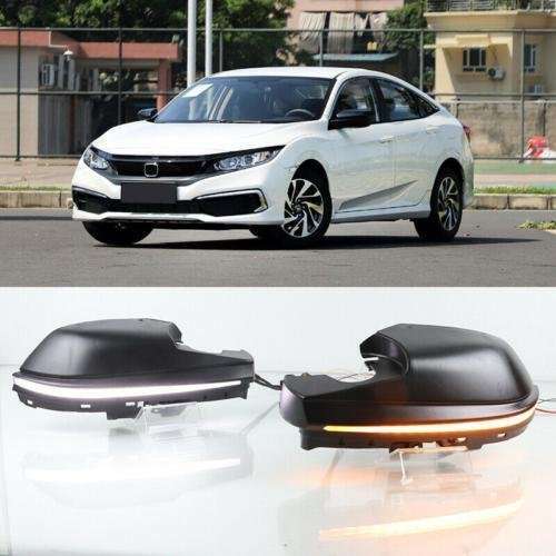 Dynamic LED Side Mirror Sequential Turn Signal Light For Honda Civic 2016-2020