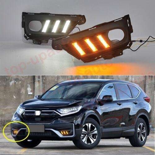LED Fog Lamp Daytime Running Light turn signal 2PC For Honda CR-V CRV 2020-2022