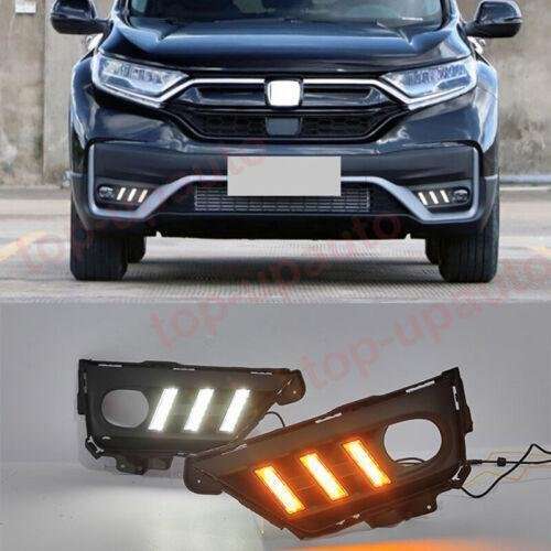 LED Fog Lamp Daytime Running Light turn signal 2PC For Honda CR-V CRV 2020-2022