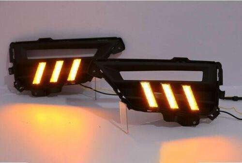For Honda CRV CR-V 2020-2022 Led DRL Front Fog Light Lamp 2-Color Turn Signal