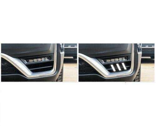 For Honda CRV CR-V 2020-2022 Led DRL Front Fog Light Lamp 2-Color Turn Signal