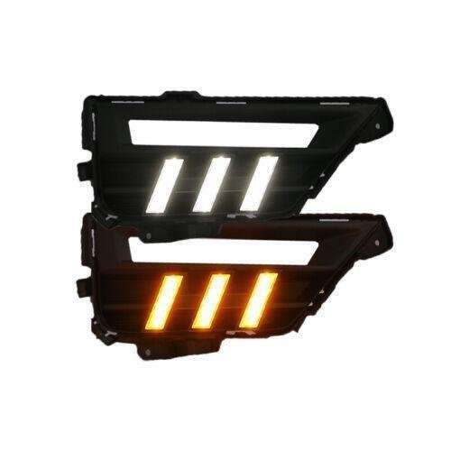 For Honda CRV CR-V 2020-2022 Led DRL Front Fog Light Lamp 2-Color Turn Signal