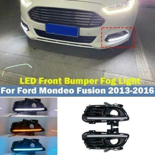 For Ford Mondeo Fusion 2013-2016 Front Fog Light Bumper Lamp LED Light DRL Refit