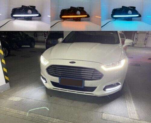 For Ford Mondeo Fusion 2013-2016 Front Fog Light Bumper Lamp LED Light DRL Refit