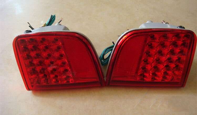 2Pcs For Lexus LX570 2008-2011 Rear Bumper Light Fog Light Housing Red L+R Side