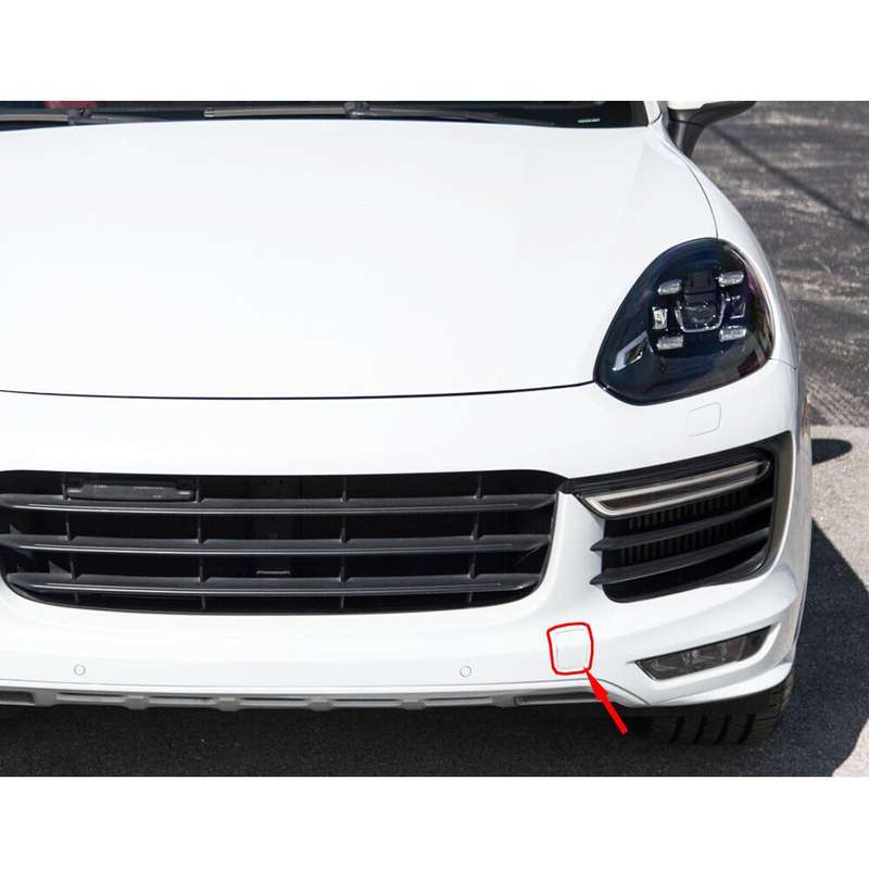 Left Driver Front Bumper Tow Eye Cap Cover Fit For 2015-2018 Porsche Cayenne GTS