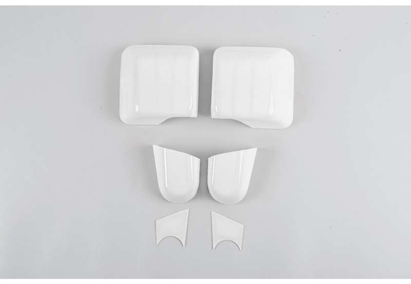 Side Rearview Mirror &amp; Base Trim For Jeep Wrangler JL JT Gladiator 2018-22 White