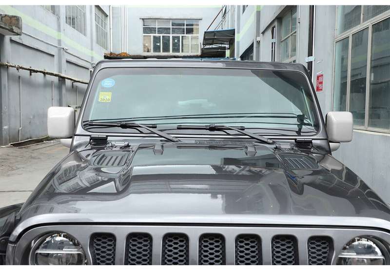 Side Rearview Mirror &amp; Base Trim For Jeep Wrangler JL JT Gladiator 2018-22 White