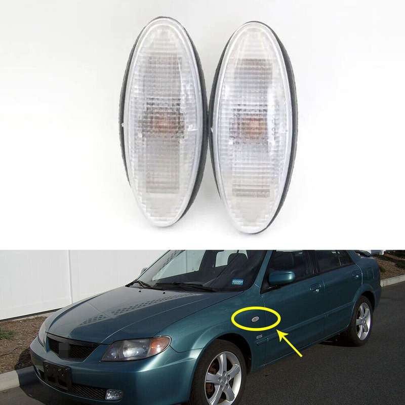 Pair Side Fender Marker Lamp Light For MAZDA 323 626 MPV Premacy Protege MX-6