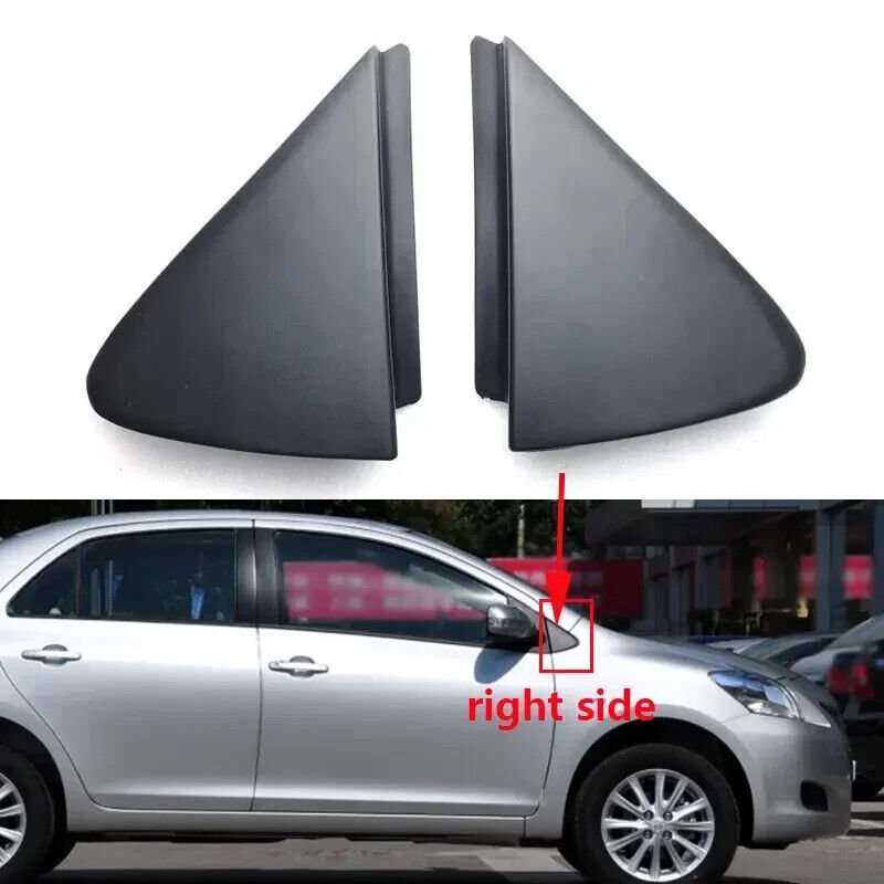 Pair Mirror Corner Triangle Garnish Cover Panel Plate Trim For Toyota Vios 08-13