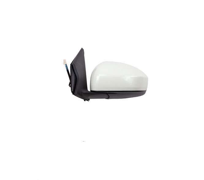 Side View Mirror Assembly 3 Pins White Left Side For 2011-2015 Nissan Tiida