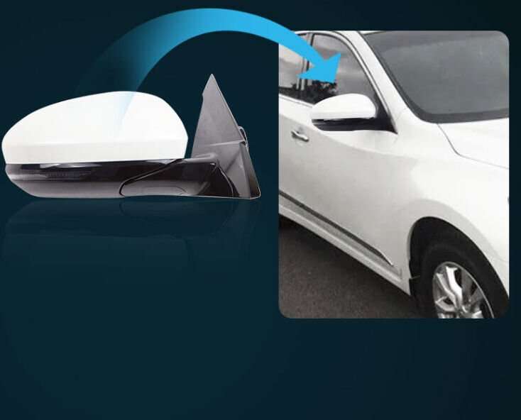 Side View Mirror Assembly 5 Pins White Right Side For 2019-2020 Nissan Altima