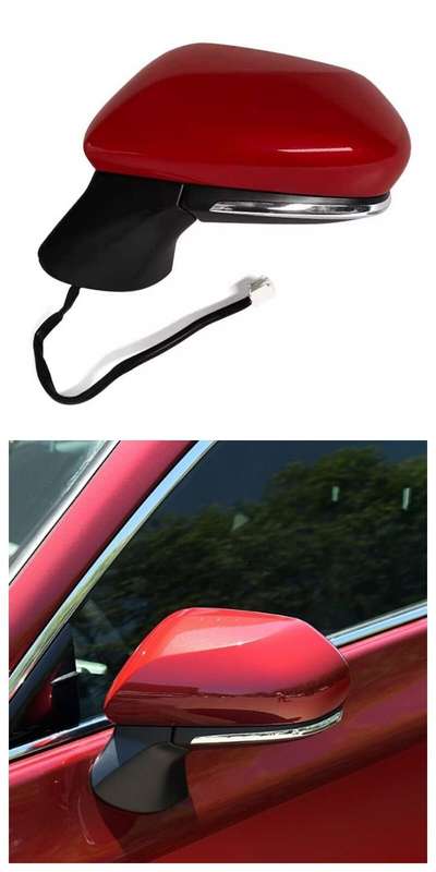For 19-23 Toyota Avalon Sedan Side View Mirror Assembly 14 Pins Red Left Side