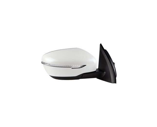 Side View Mirror Assembly 7 Pins White Right Side For 2015-2022 Nissan Qashqai
