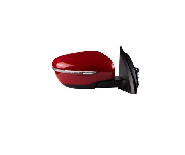 Side View Mirror Assembly 5 Pins Red Right Side For 2015-2022 Nissan Qashqai