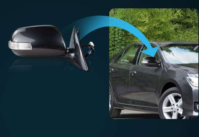 Side View Mirror Assembly 7 Pins Black Right Side For 2006-2011 Toyota Camry