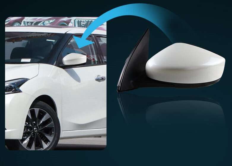 Side View Mirror Assembly 3 Pins Primers Left Side For 2015-2019 Nissan Sylphy