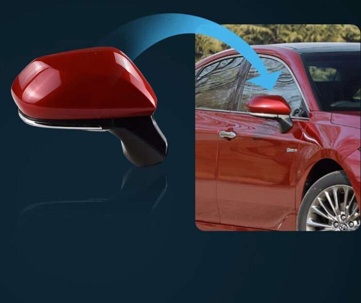Side View Mirror Assembly 8 Pins Red Right Side For 2019-2023 Toyota Avalon