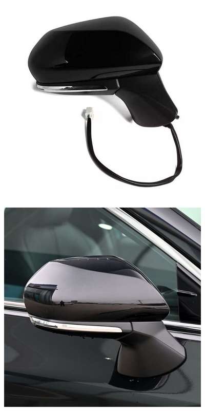 For 19-23 Toyota Avalon Sedan Side View Mirror Assembly 14 Pins Black Right Side