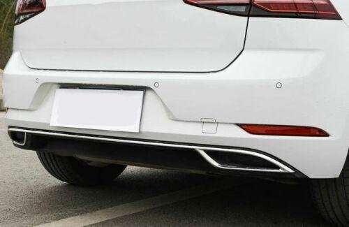 Rear Bumper Diffuser Cover Trim 2PCS For VW Golf MK7 MK7.5 2018-2019 ABS Chrome