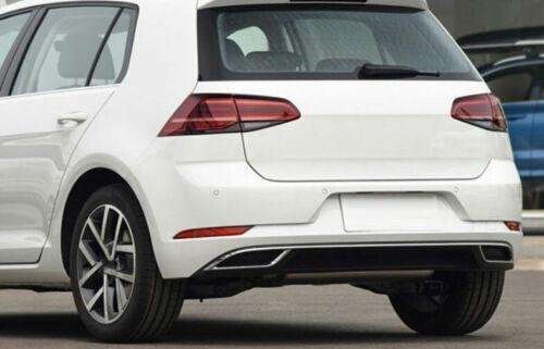 Rear Bumper Diffuser Cover Trim 2PCS For VW Golf MK7 MK7.5 2018-2019 ABS Chrome