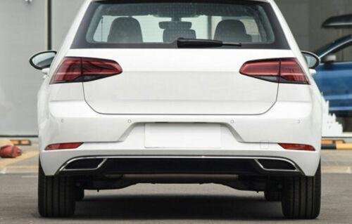 Rear Bumper Diffuser Cover Trim 2PCS For VW Golf MK7 MK7.5 2018-2019 ABS Chrome