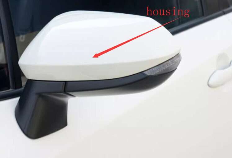 White Side View Mirror Housing Markdown Left For 19-23 Toyota Corolla E21 Sedan