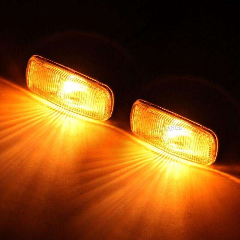 Pair Left Right Side Fender Lamp Marker Light W/Bulbs For Chrysler 300C