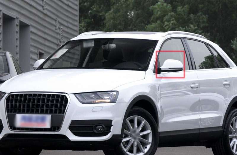 For 13-16 Audi Q3 84B Side View Mirror Assembly 12 Pins High Quality Left White