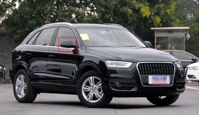 For 13-16 Audi Q3 84B Side View Mirror Assembly 8 Pins High Quality Right Black