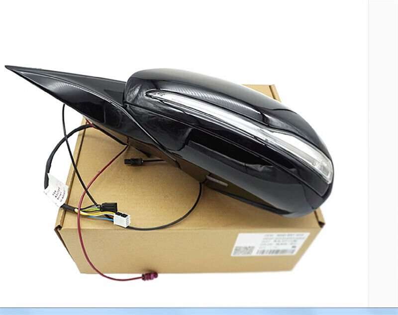 For 17-22 Benz E Class W213 Side View Mirror Assembly 14 Pins Black Part Left