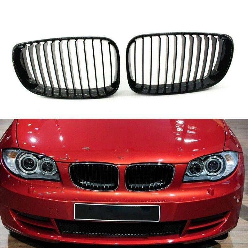 Left&amp;Right for 2008-2011 BMW 1-Series E81 E82 E87 E88 Grille Gloss Black New
