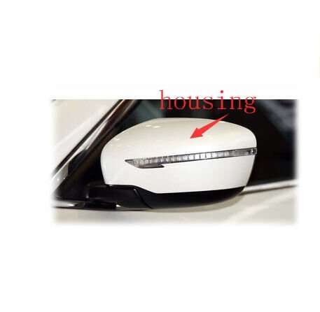 Side View Mirror Housing Part White Left 1X For 15-22 Nissan Qashqai J11Z SUV