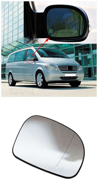Side View Mirror Glass Heating Right Part 1PC For 2003-2010 Mercedes-Benz Viano