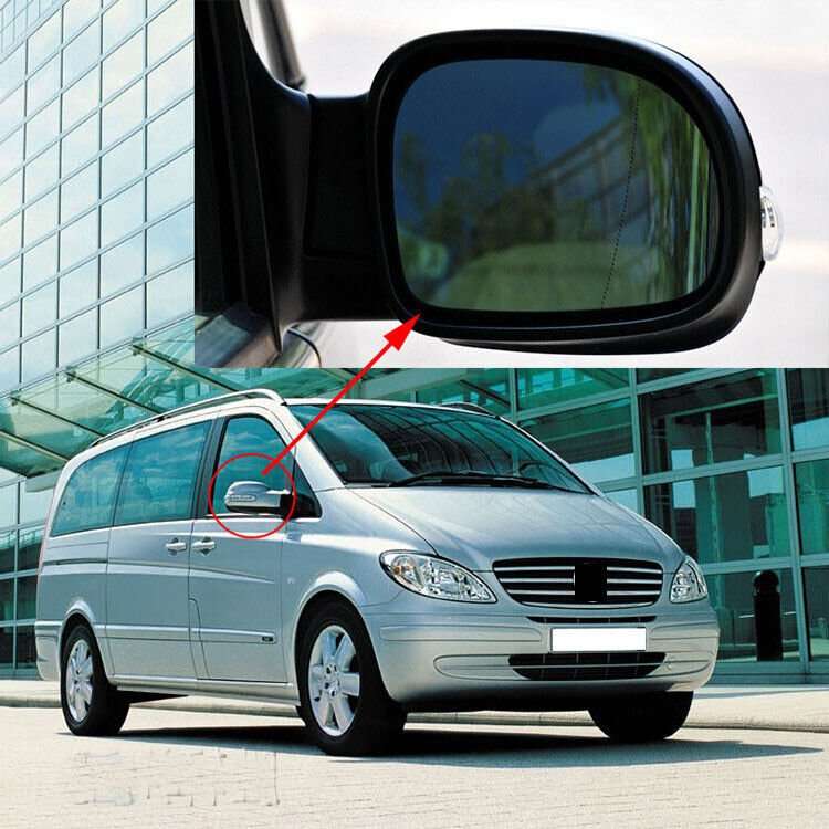 Side View Mirror Glass Heating Right Part 1PC For 2003-2010 Mercedes-Benz Viano