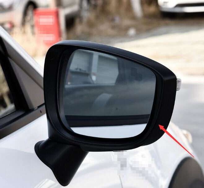 Right Black Car Front Side Mirror Housing Frame 1PC For 2017-2019 Mazda CX-3 SUV