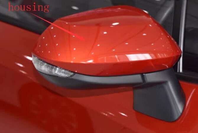 Red Side View Mirror Housing Markdown Right For 19-23 Toyota Corolla E21 Sedan