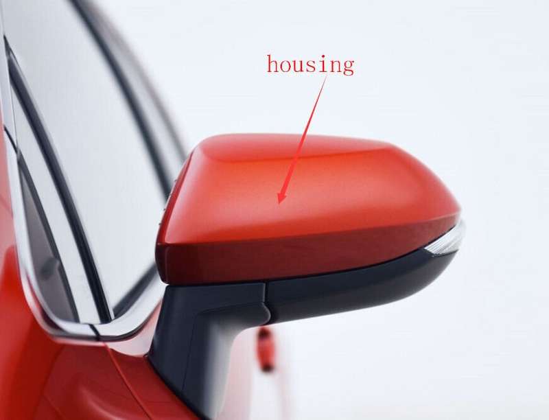 Side View Mirror Housing Part Red Left For 2014-2019 Toyota Levin E18 Sedan