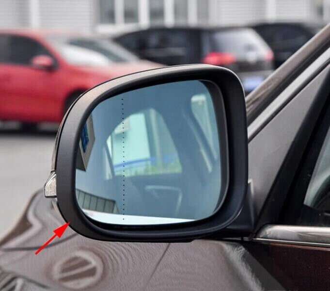 Left Black Car Front Side Mirror Housing Frame For 2011-2017 Volvo S60 Sedan