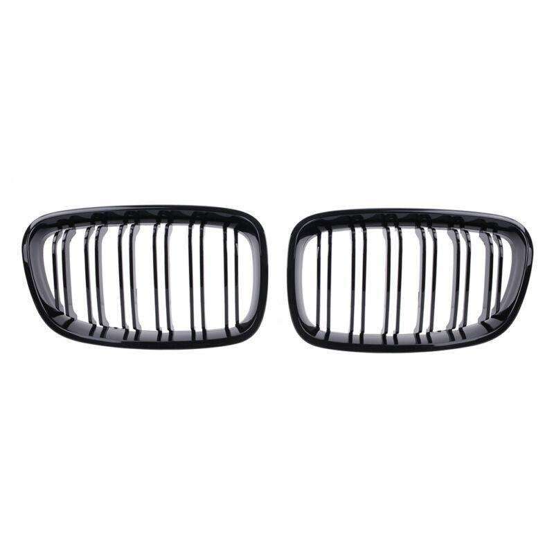One Pair of Gloss Black Twin Slat Front Grille fit for BMW F20 F21 2011-2014