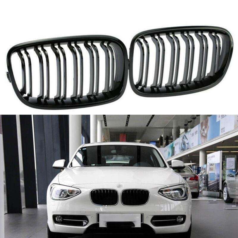 One Pair of Gloss Black Twin Slat Front Grille fit for BMW F20 F21 2011-2014