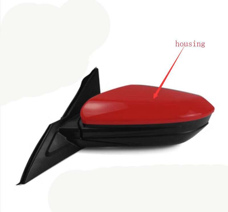 For 16-21 Honda 10th Gen Civic Side View Mirror Housing Factory Direct Red Left