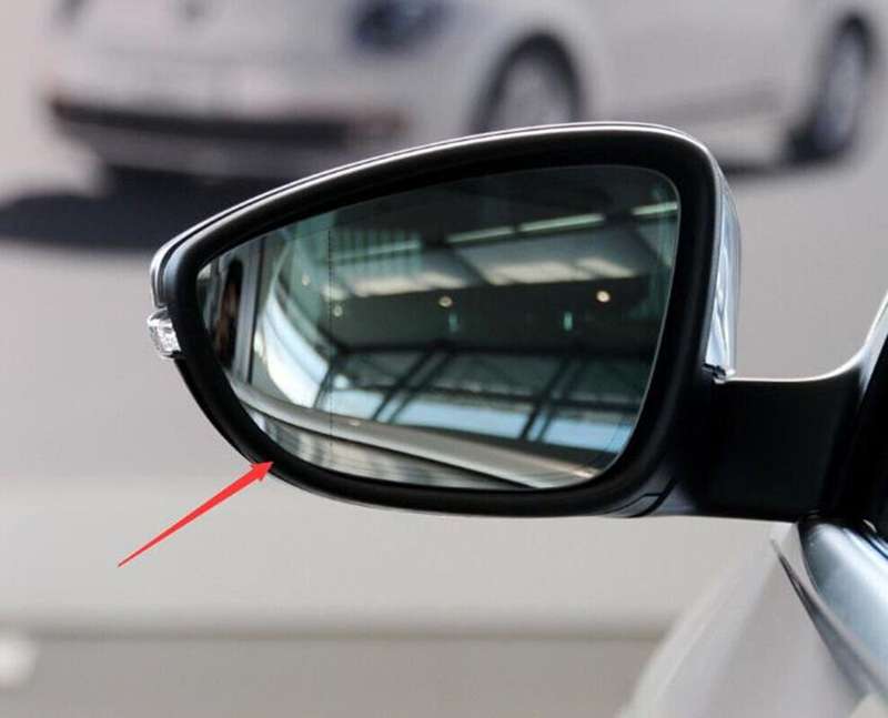 Left Carbon Fiber Print Front Side Mirror Housing Frame For 13-18 VW CC Sedan
