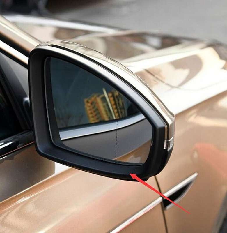 Right Black Front Side Mirror Housing Frame 1PC For 2019-2022 VW Passat Sedan