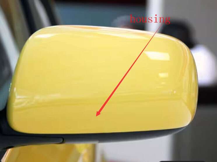 Side View Mirror Housing Yellow Left For 2008-2013 Toyota Yaris P9 Hatchback