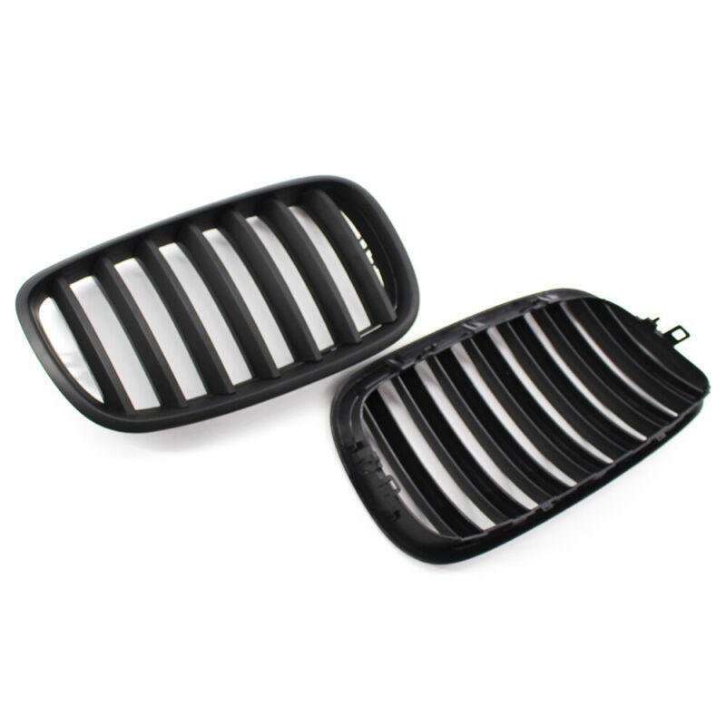 Pair of Matte Black Front Bumper Kidney Grille Fit For BMW E70 X5 E71 X6 07-14